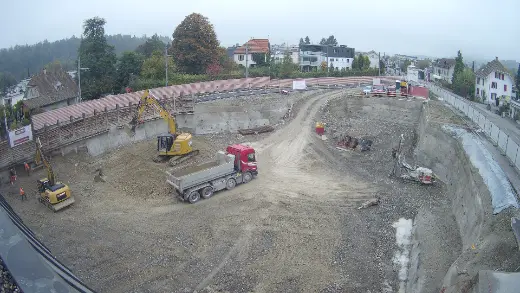 Excavation pit in the city – Arclap construction camera