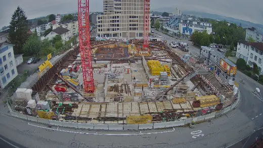 Foundation works downtown – Arclap construction camera