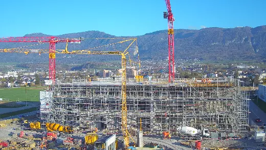 Scaffolded new build – Arclap construction camera