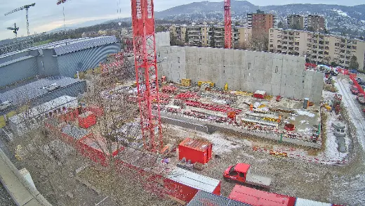 Concrete hall in winter – Arclap construction camera