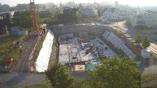 Morning light over the pit – Arclap construction camera