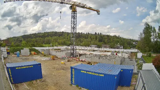 Basement walls taking shape – Arclap construction camera