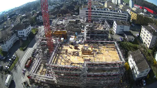 Rooftop formwork in the city – Arclap construction camera