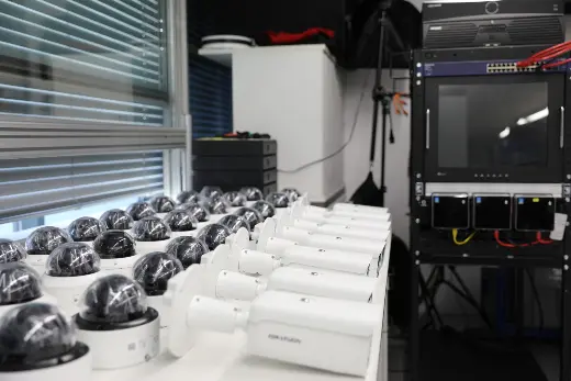 Cameras staged for testing – Arclap construction camera